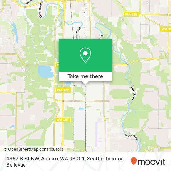 Mapa de 4367 B St NW, Auburn, WA 98001