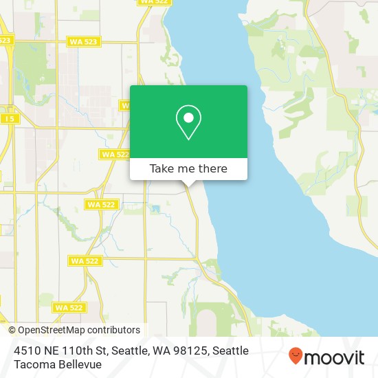 Mapa de 4510 NE 110th St, Seattle, WA 98125