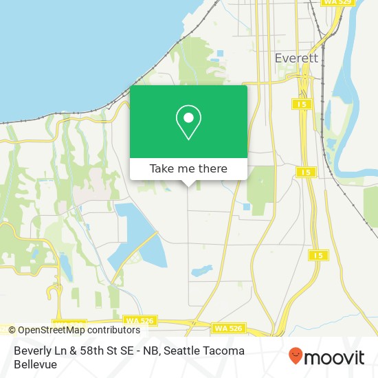 Beverly Ln & 58th St SE - NB map