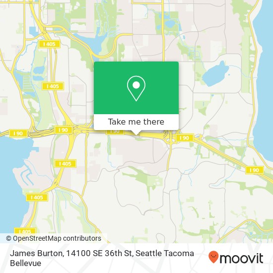 Mapa de James Burton, 14100 SE 36th St