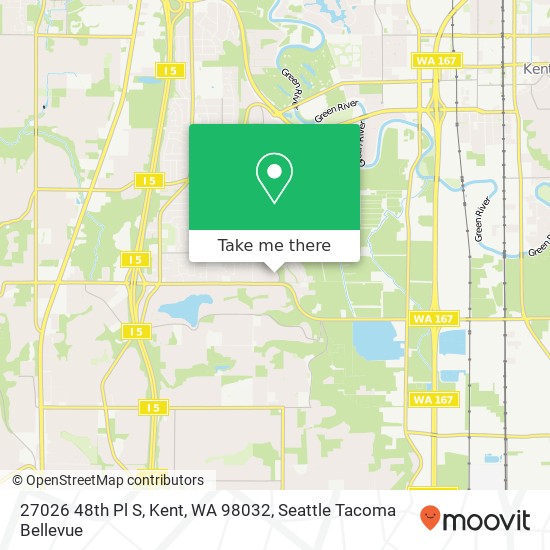 Mapa de 27026 48th Pl S, Kent, WA 98032