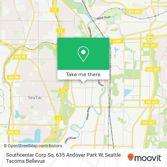 Southcenter Corp Sq, 635 Andover Park W map