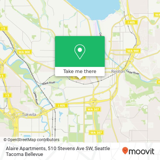 Mapa de Alaire Apartments, 510 Stevens Ave SW