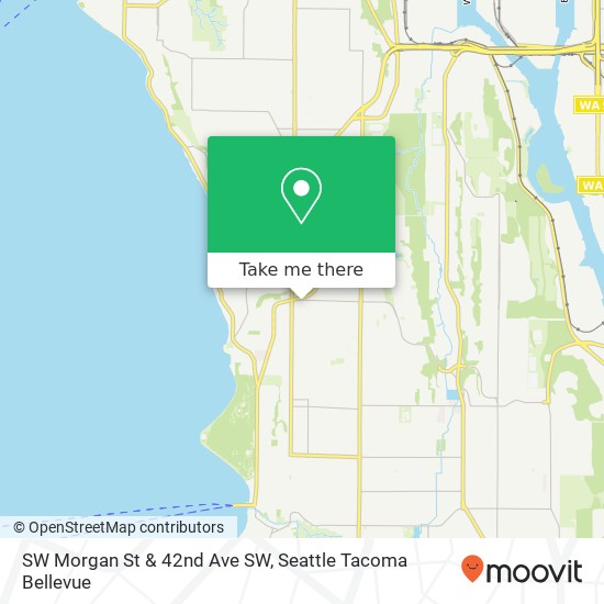 SW Morgan St & 42nd Ave SW map