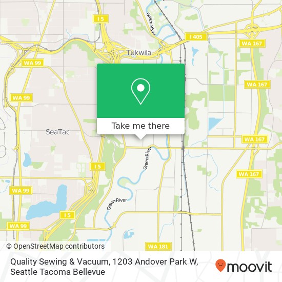 Mapa de Quality Sewing & Vacuum, 1203 Andover Park W