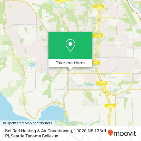 Bel-Red Heating & Air Conditioning, 10020 NE 133rd Pl map