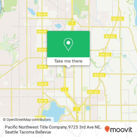 Mapa de Pacific Northwest Title Company, 9725 3rd Ave NE