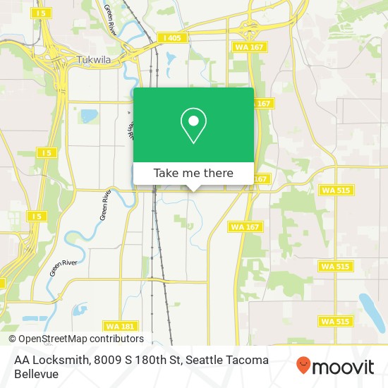 AA Locksmith, 8009 S 180th St map