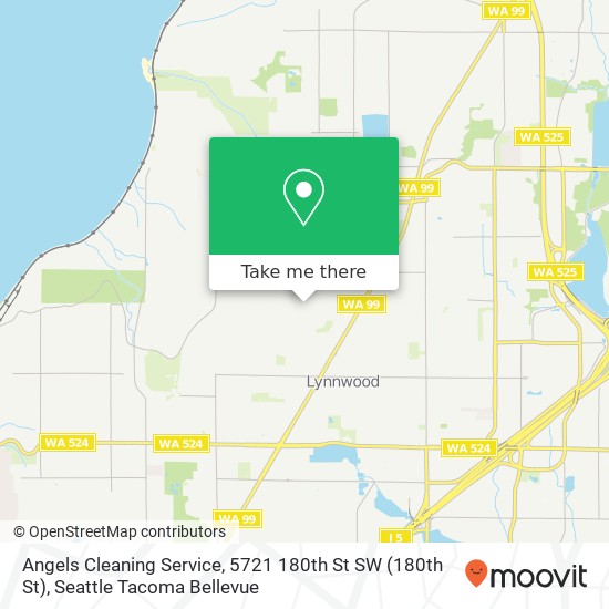 Mapa de Angels Cleaning Service, 5721 180th St SW