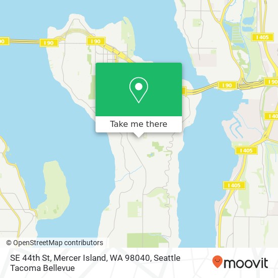 SE 44th St, Mercer Island, WA 98040 map