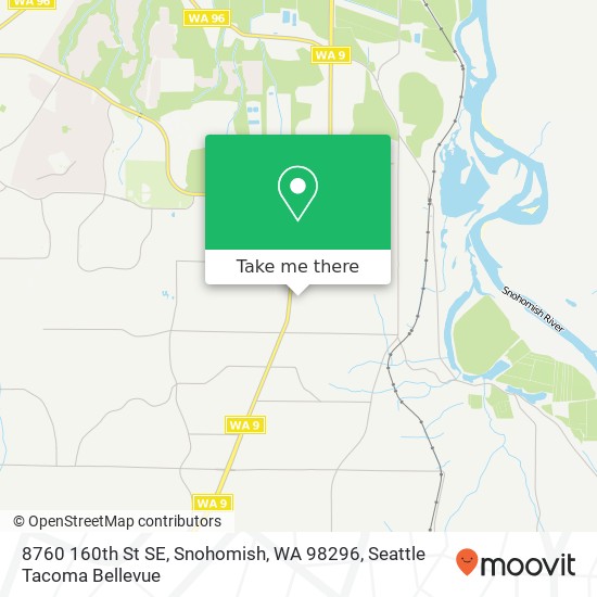 Mapa de 8760 160th St SE, Snohomish, WA 98296