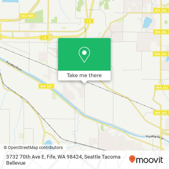 Mapa de 3732 70th Ave E, Fife, WA 98424