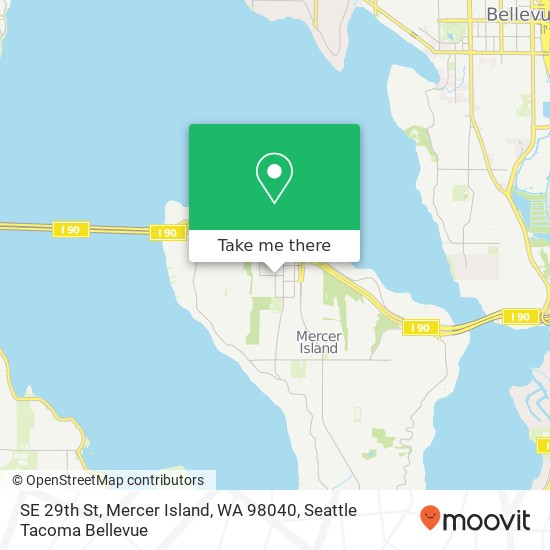 SE 29th St, Mercer Island, WA 98040 map