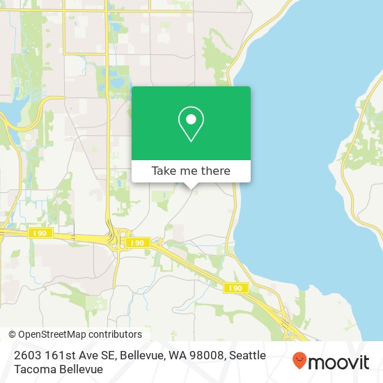 Mapa de 2603 161st Ave SE, Bellevue, WA 98008