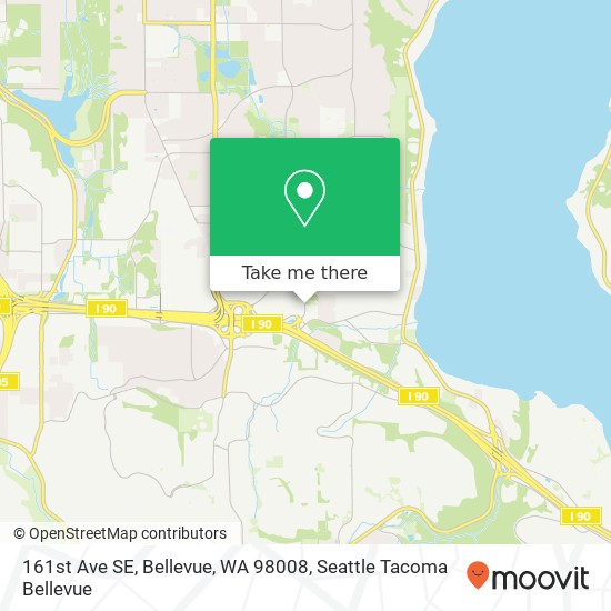 161st Ave SE, Bellevue, WA 98008 map