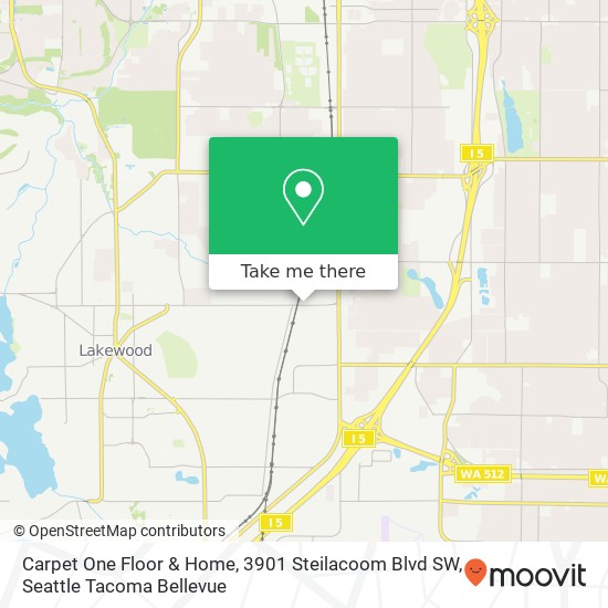 Mapa de Carpet One Floor & Home, 3901 Steilacoom Blvd SW