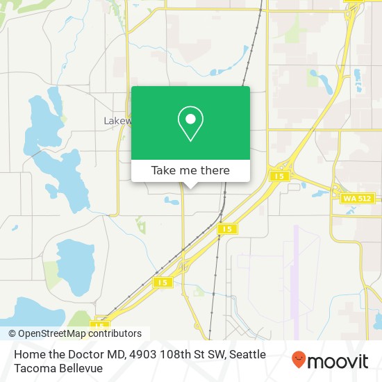 Mapa de Home the Doctor MD, 4903 108th St SW