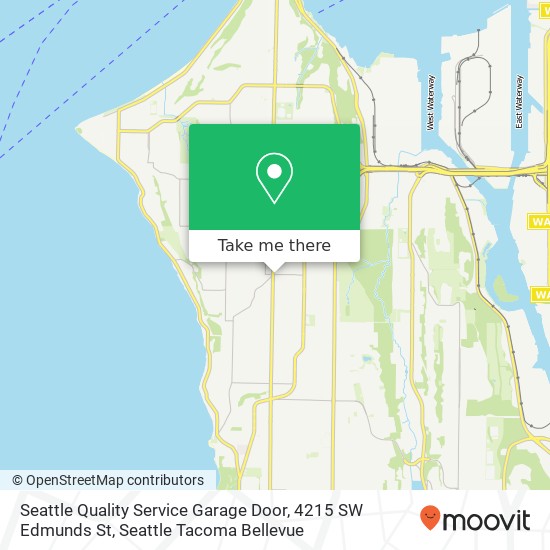 Seattle Quality Service Garage Door, 4215 SW Edmunds St map