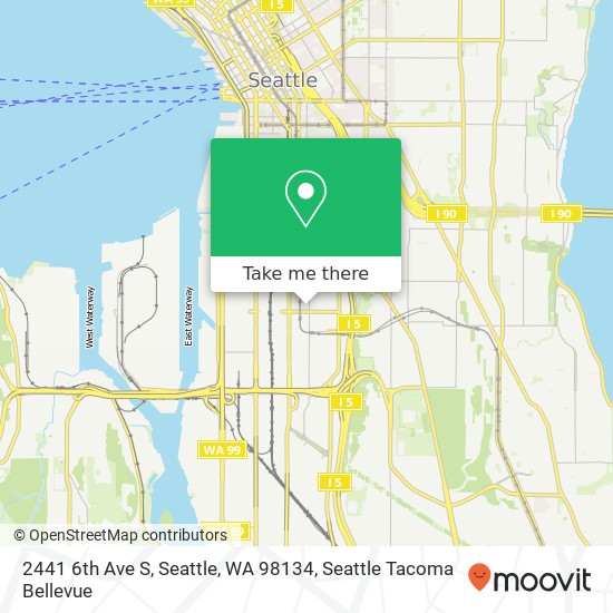 Mapa de 2441 6th Ave S, Seattle, WA 98134