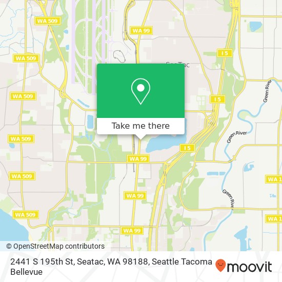 Mapa de 2441 S 195th St, Seatac, WA 98188