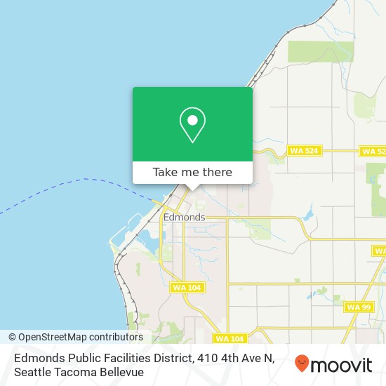 Mapa de Edmonds Public Facilities District, 410 4th Ave N