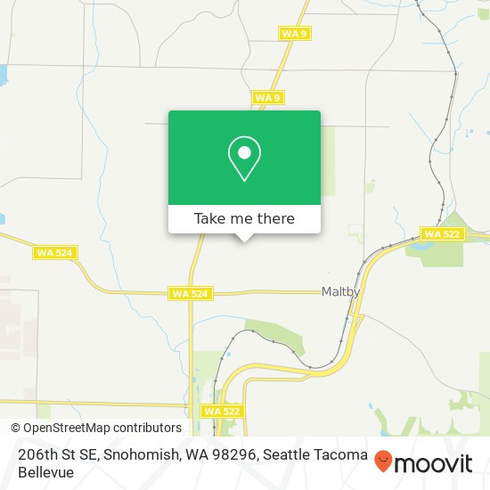 Mapa de 206th St SE, Snohomish, WA 98296