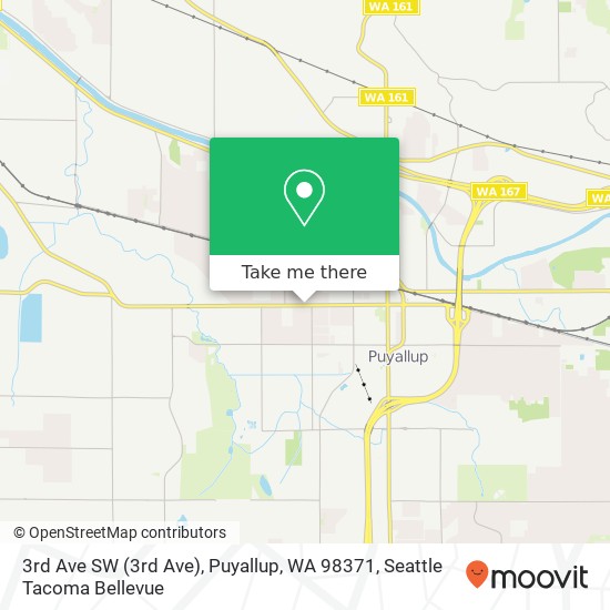 Mapa de 3rd Ave SW (3rd Ave), Puyallup, WA 98371