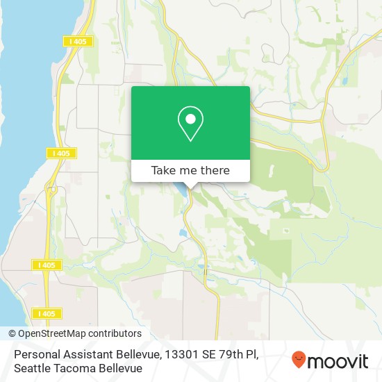 Mapa de Personal Assistant Bellevue, 13301 SE 79th Pl