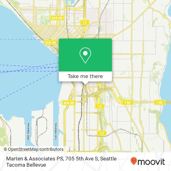 Mapa de Marten & Associates PS, 705 5th Ave S