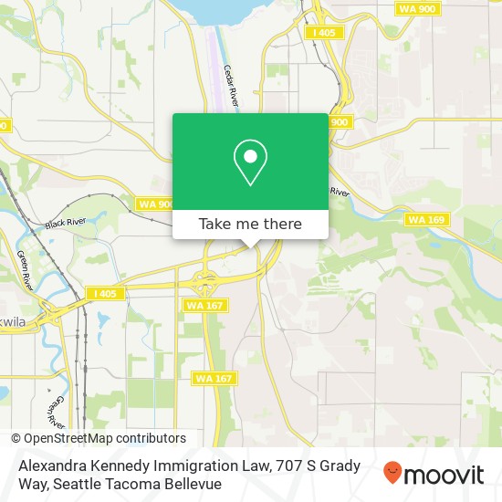 Mapa de Alexandra Kennedy Immigration Law, 707 S Grady Way