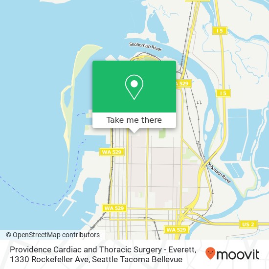 Providence Cardiac and Thoracic Surgery - Everett, 1330 Rockefeller Ave map