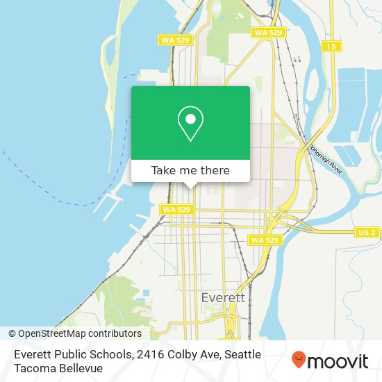Mapa de Everett Public Schools, 2416 Colby Ave