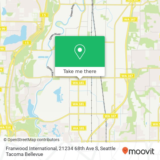 Franwood International, 21234 68th Ave S map