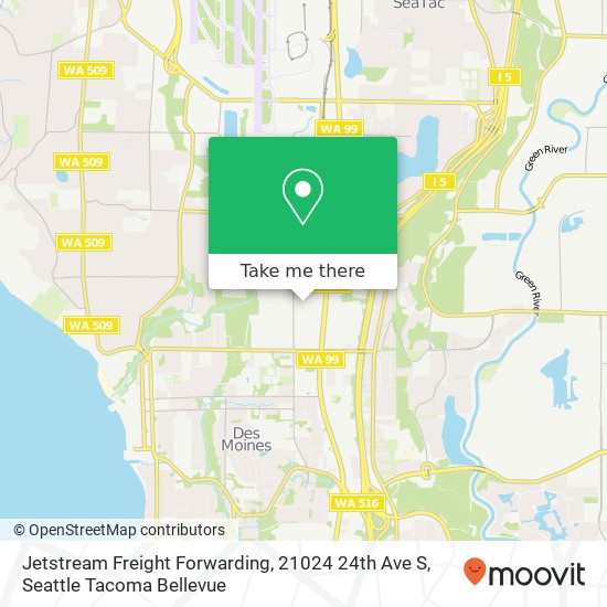 Jetstream Freight Forwarding, 21024 24th Ave S map