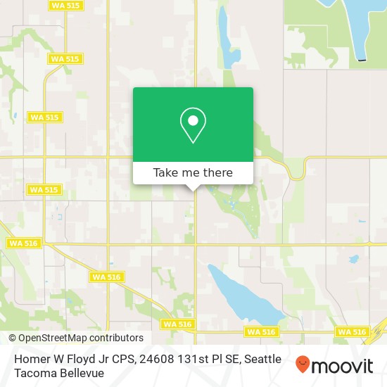 Mapa de Homer W Floyd Jr CPS, 24608 131st Pl SE