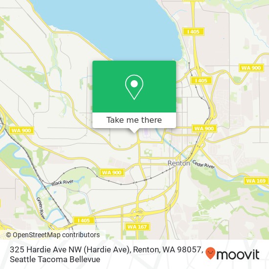 Mapa de 325 Hardie Ave NW (Hardie Ave), Renton, WA 98057