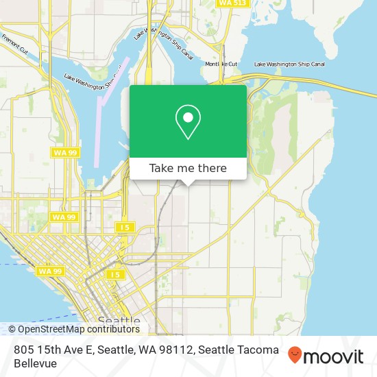 Mapa de 805 15th Ave E, Seattle, WA 98112
