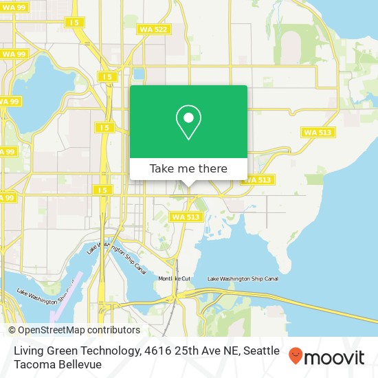 Mapa de Living Green Technology, 4616 25th Ave NE