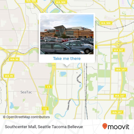 Mapa de Southcenter Mall, Tukwila, WA 98188