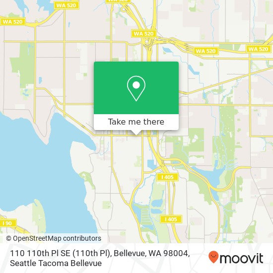 Mapa de 110 110th Pl SE (110th Pl), Bellevue, WA 98004