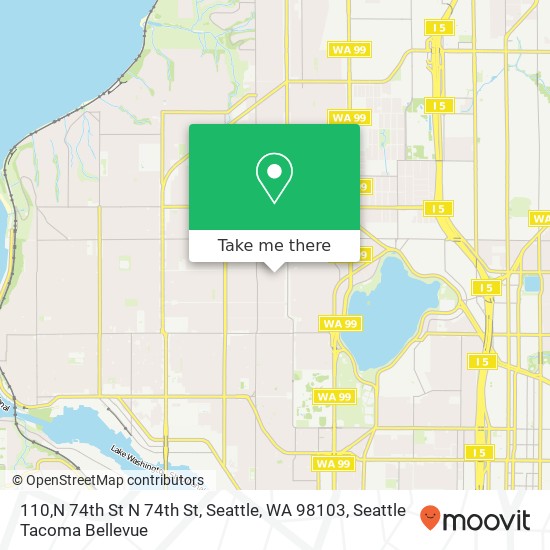 Mapa de 110,N 74th St N 74th St, Seattle, WA 98103