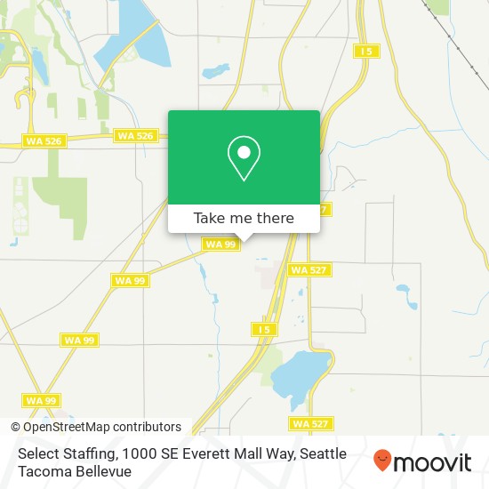 Mapa de Select Staffing, 1000 SE Everett Mall Way