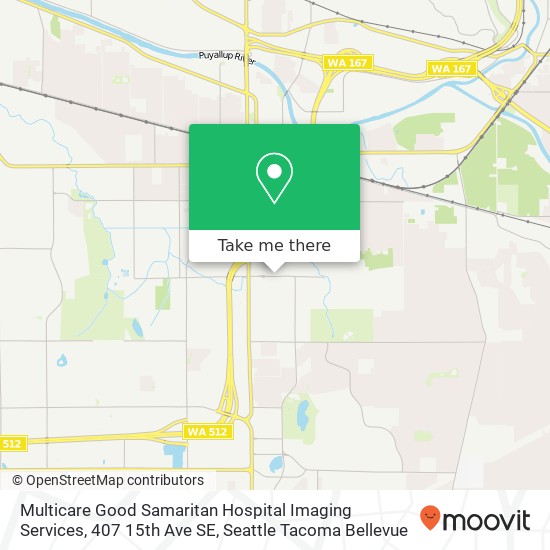 Mapa de Multicare Good Samaritan Hospital Imaging Services, 407 15th Ave SE