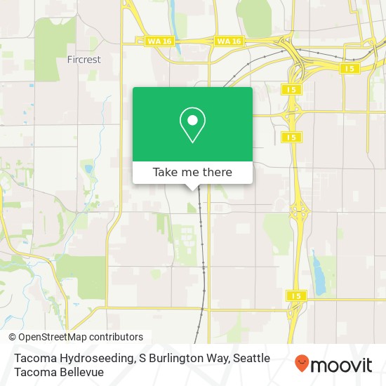 Mapa de Tacoma Hydroseeding, S Burlington Way