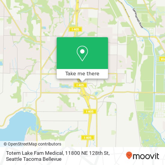 Mapa de Totem Lake Fam Medical, 11800 NE 128th St