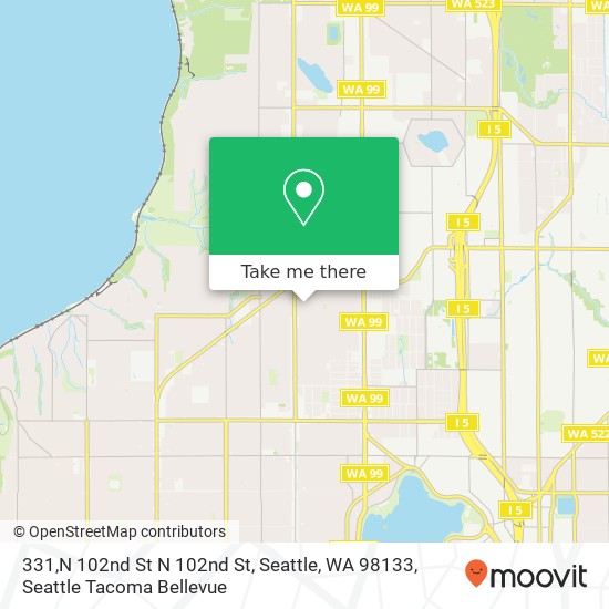 Mapa de 331,N 102nd St N 102nd St, Seattle, WA 98133