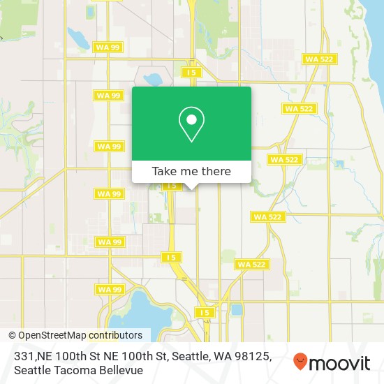 Mapa de 331,NE 100th St NE 100th St, Seattle, WA 98125