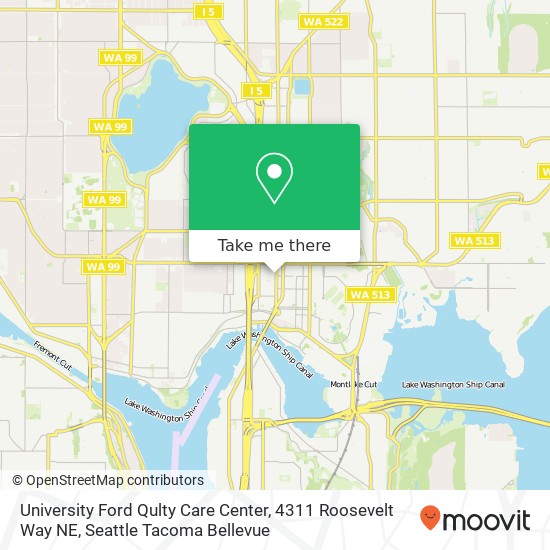 University Ford Qulty Care Center, 4311 Roosevelt Way NE map