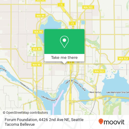 Mapa de Forum Foundation, 4426 2nd Ave NE