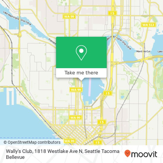 Mapa de Wally's Club, 1818 Westlake Ave N